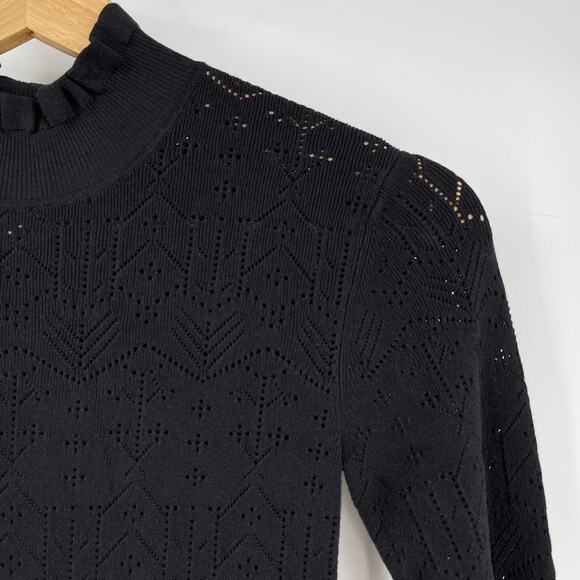 Isabel Marant | NWT Gisole Dress in Black Pointelle Knit A-line Maxi FR 34 US 2 - Picture 9 of 16